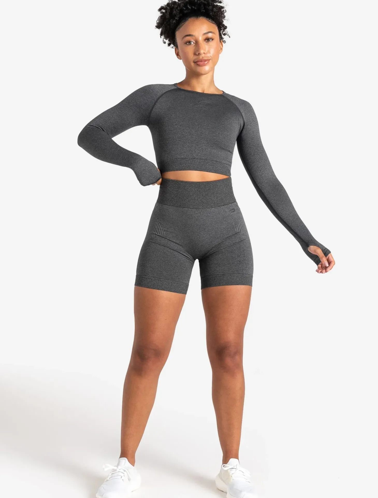 ADAPT 2.0 Seamless Crop Top Charcoal