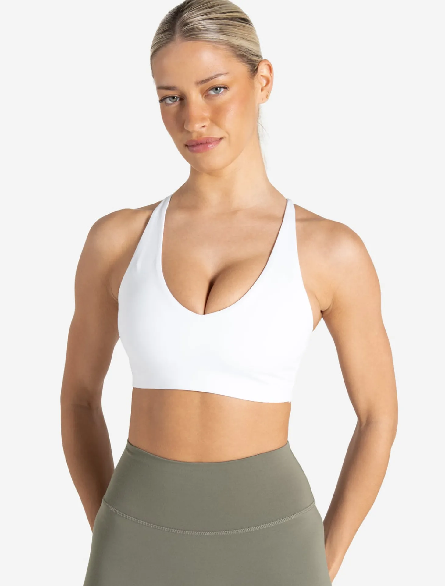 Allure Adjustable Sports Bra White