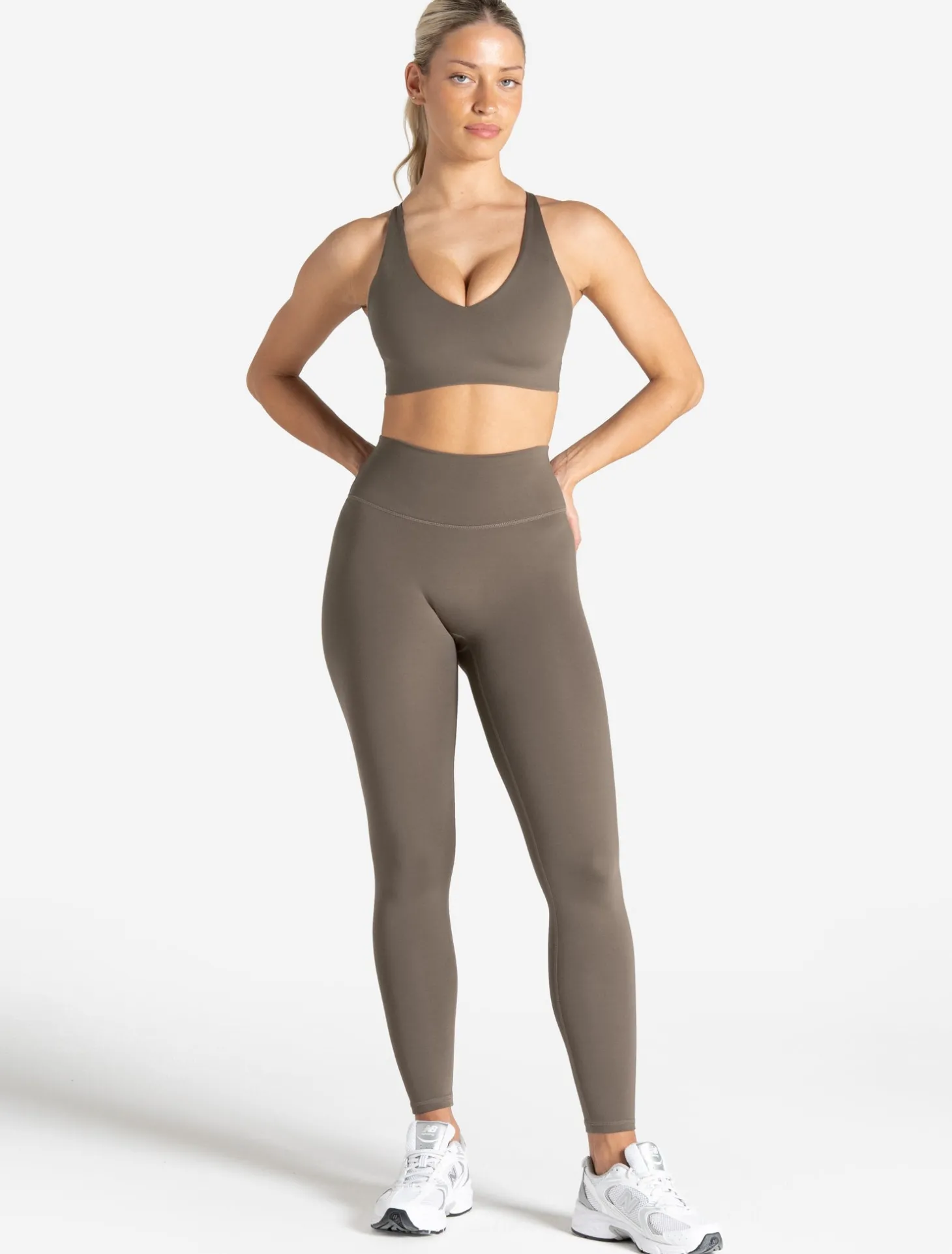 Allure Adjustable Sports Bra Taupe