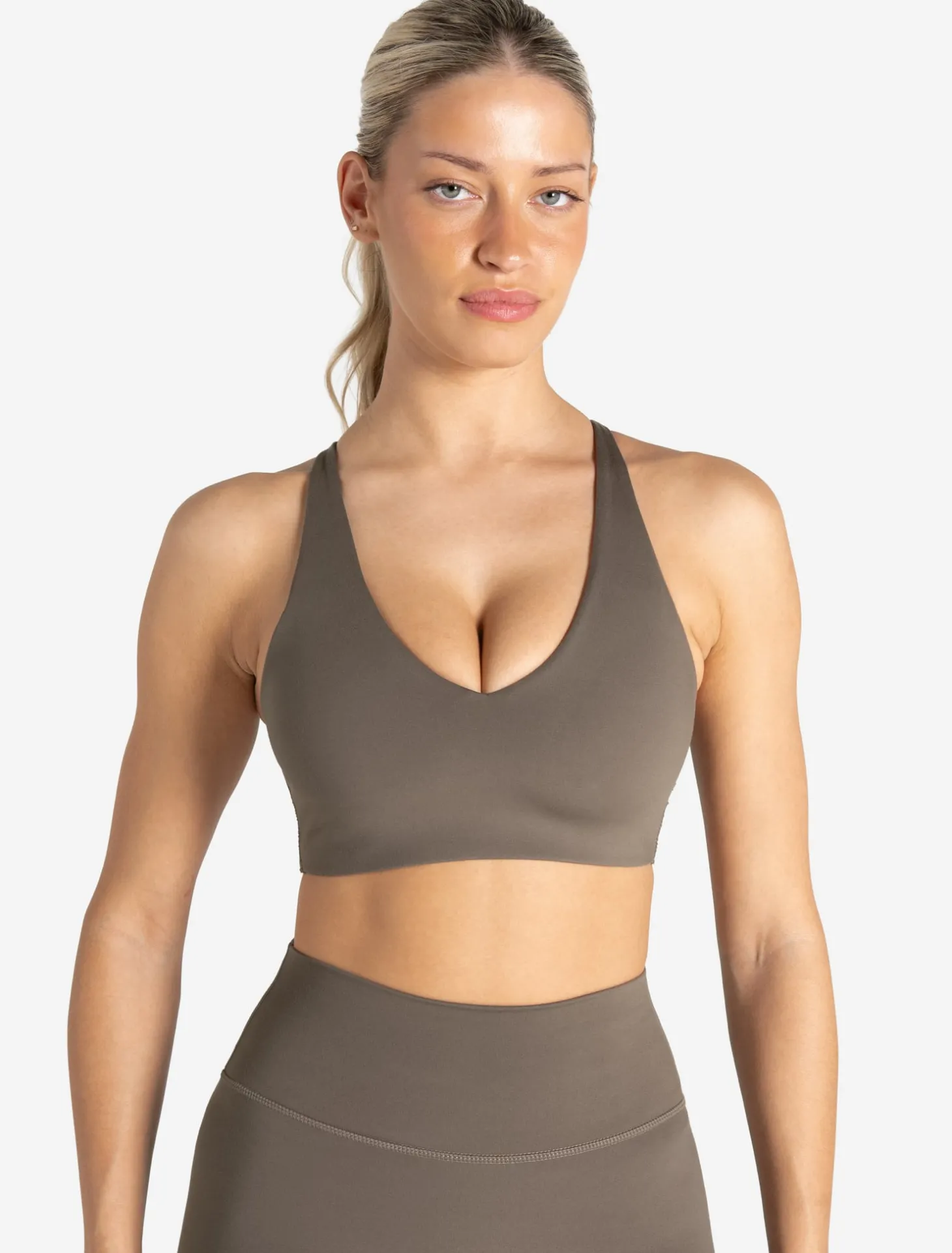 Allure Adjustable Sports Bra Taupe