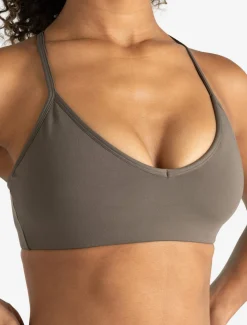 Allure Cross Back Sports Bra Taupe