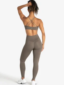 Allure Cross Back Sports Bra Taupe