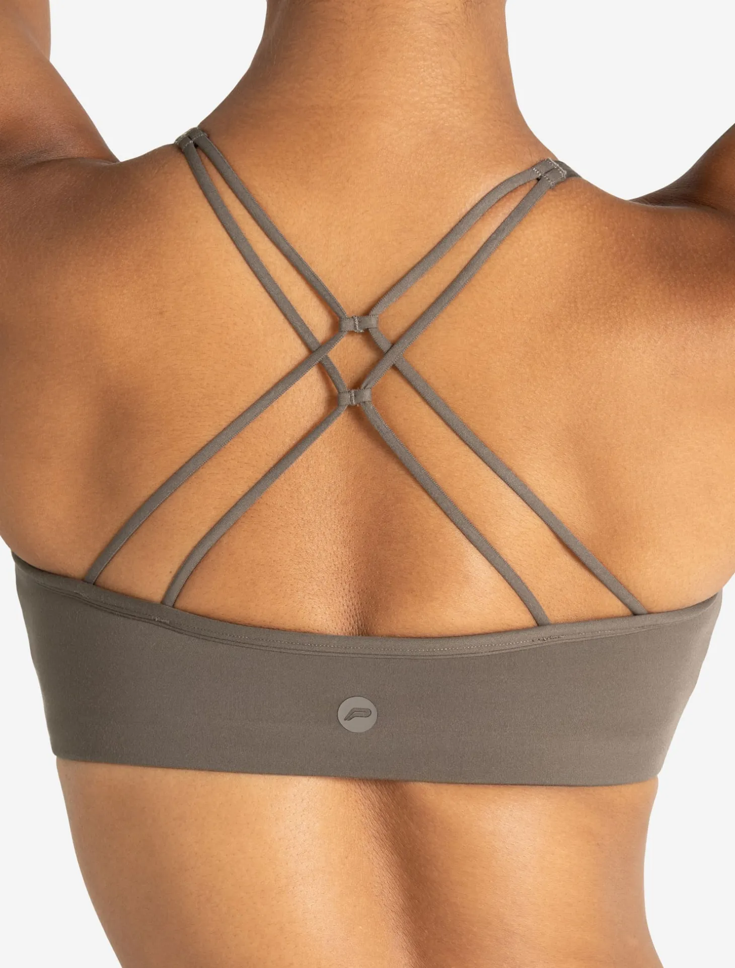 Allure Cross Back Sports Bra Taupe