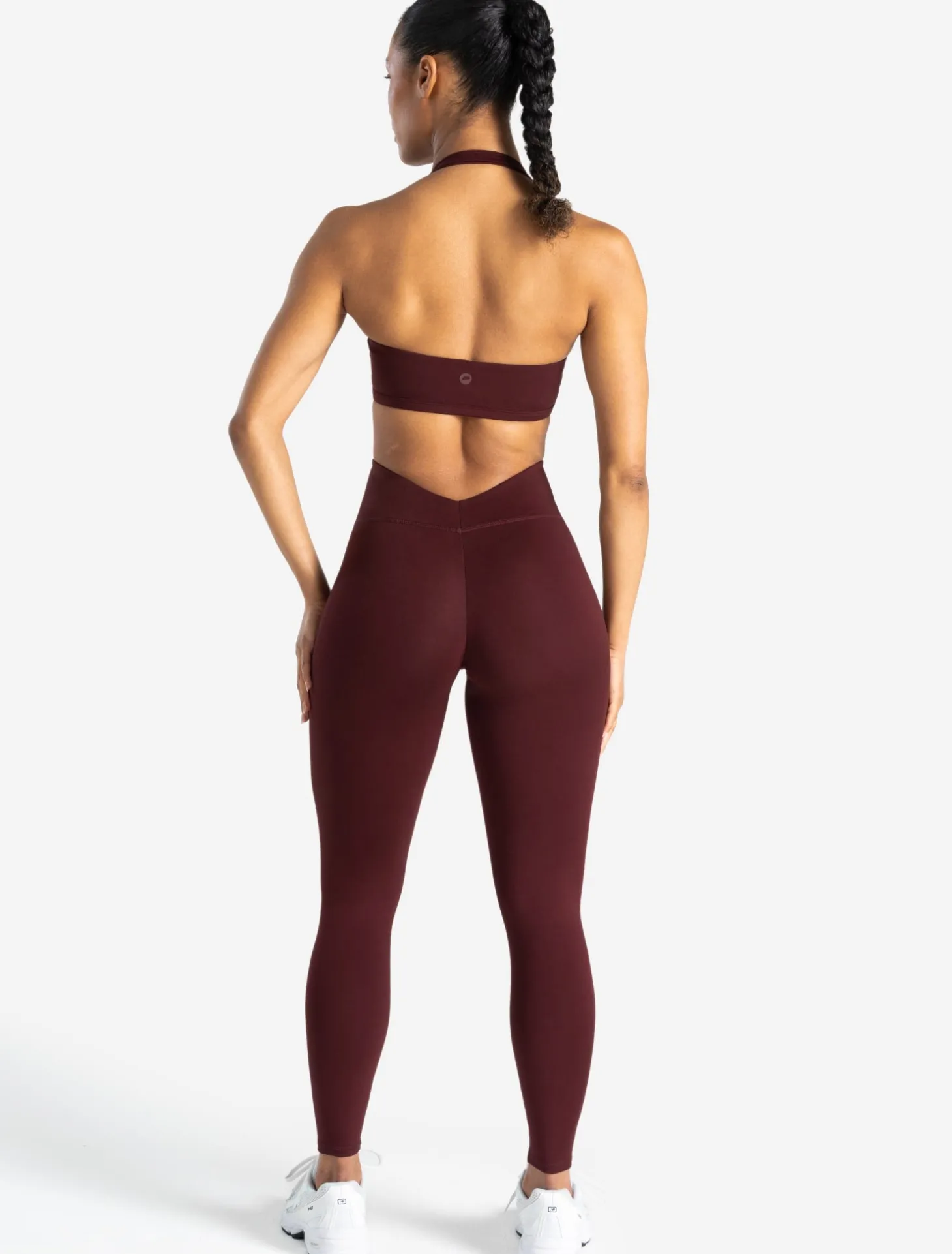 Allure Dipped Waist Leggings Dark Burgundy