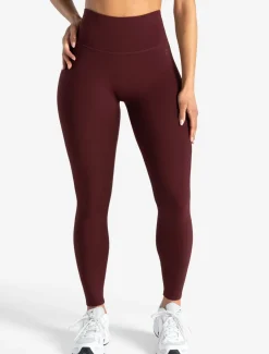 Allure Dipped Waist Leggings Dark Burgundy