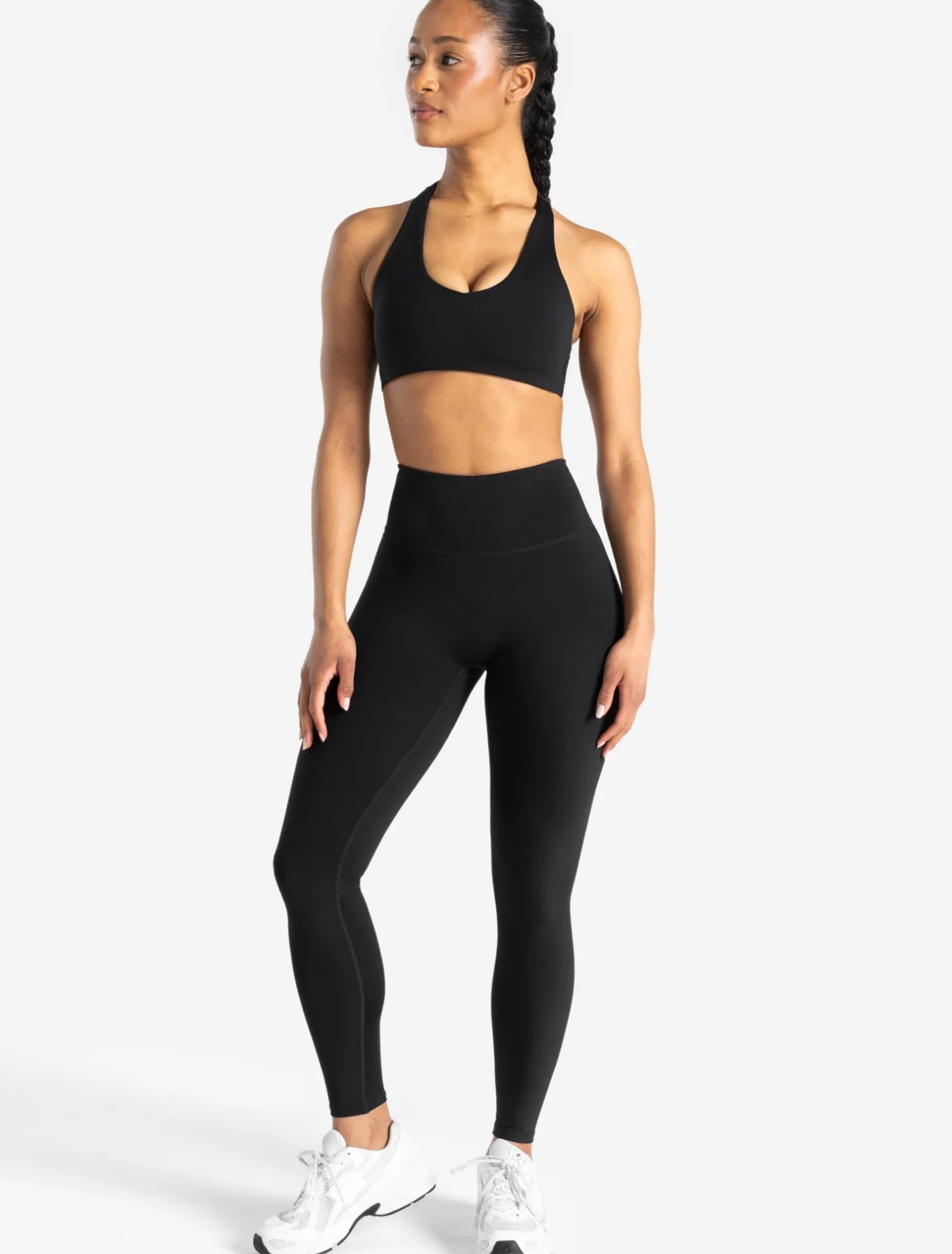 Allure Dipped Waist Leggings Black