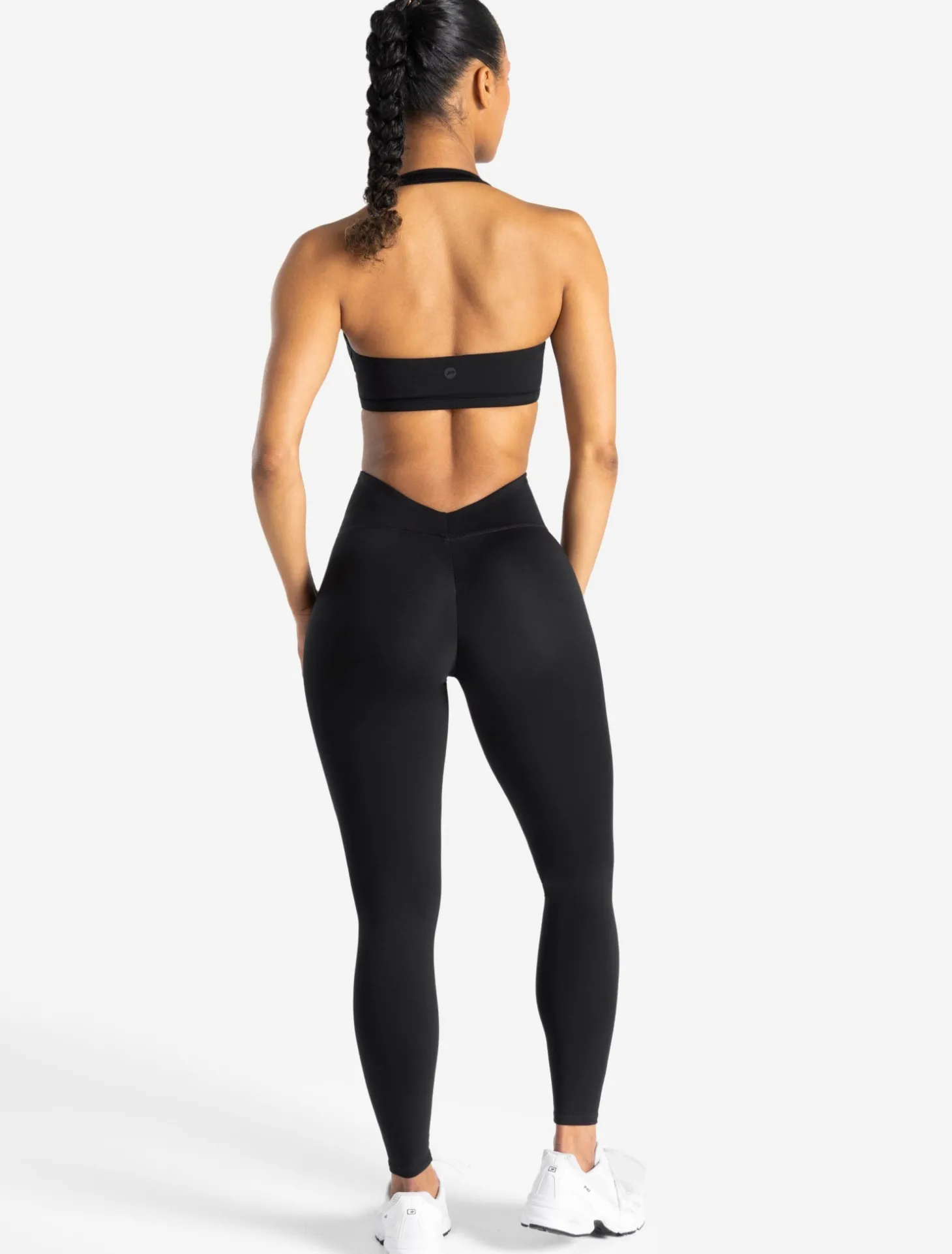Allure Dipped Waist Leggings Black