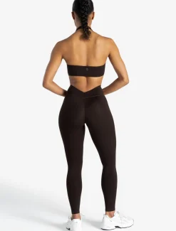 Allure Dipped Waist Leggings Espresso