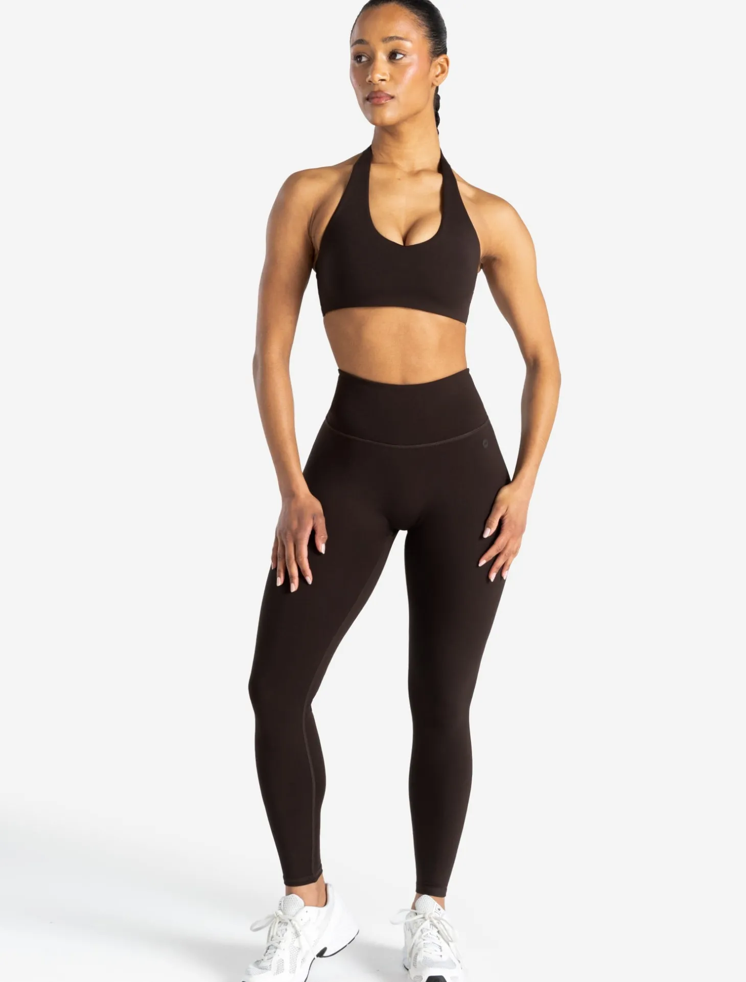 Allure Dipped Waist Leggings Espresso
