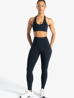 Allure Dipped Waist Leggings Dark Navy