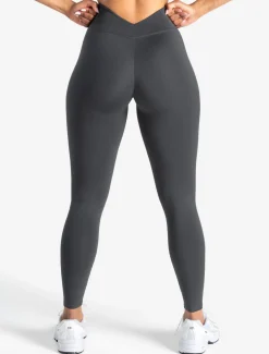 Allure Dipped Waist Leggings Storm Grey