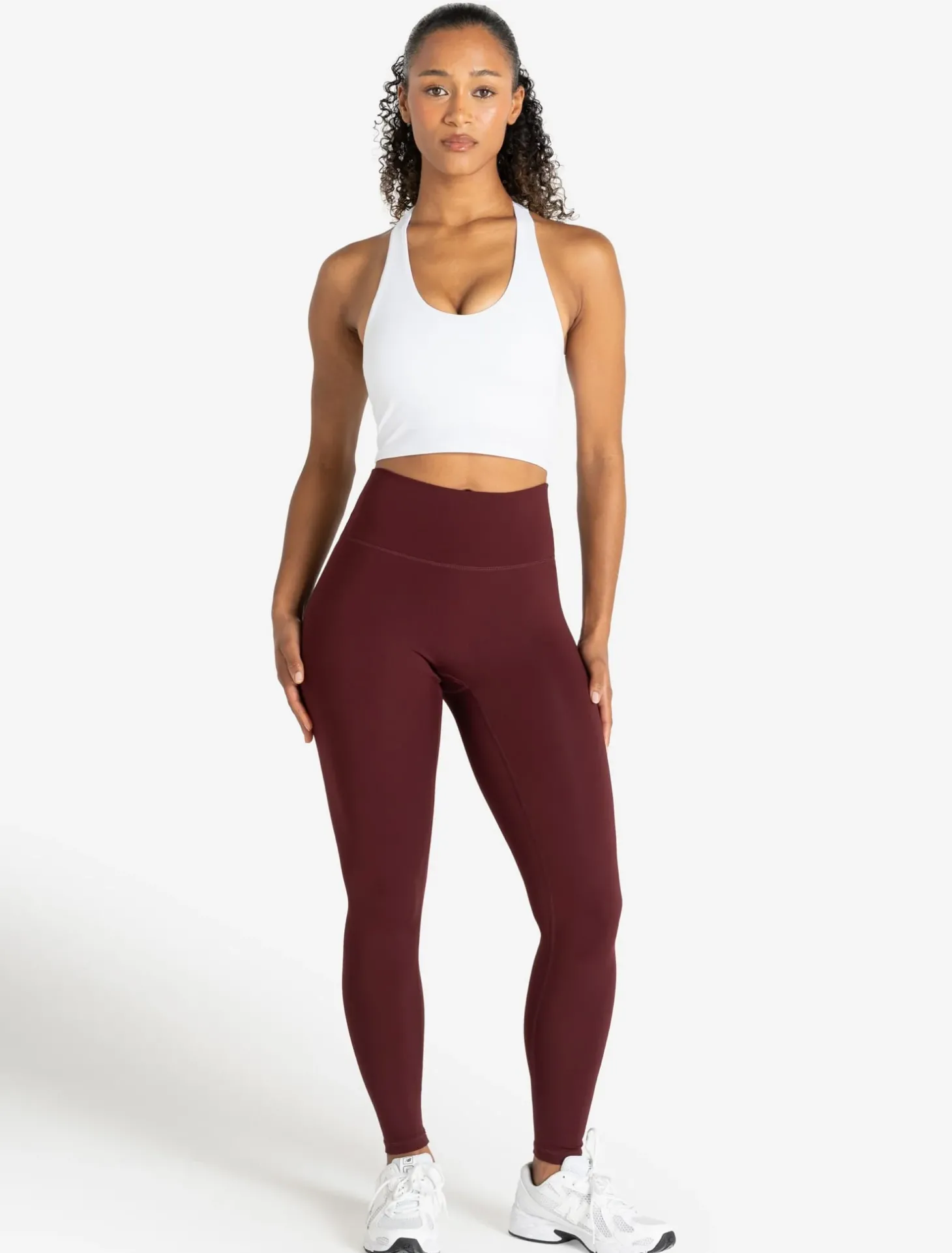 Allure Halter Built-in Bra Crop Top White