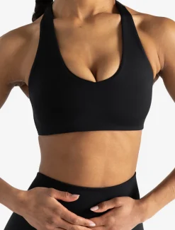 Allure Halter Sports Bra Black