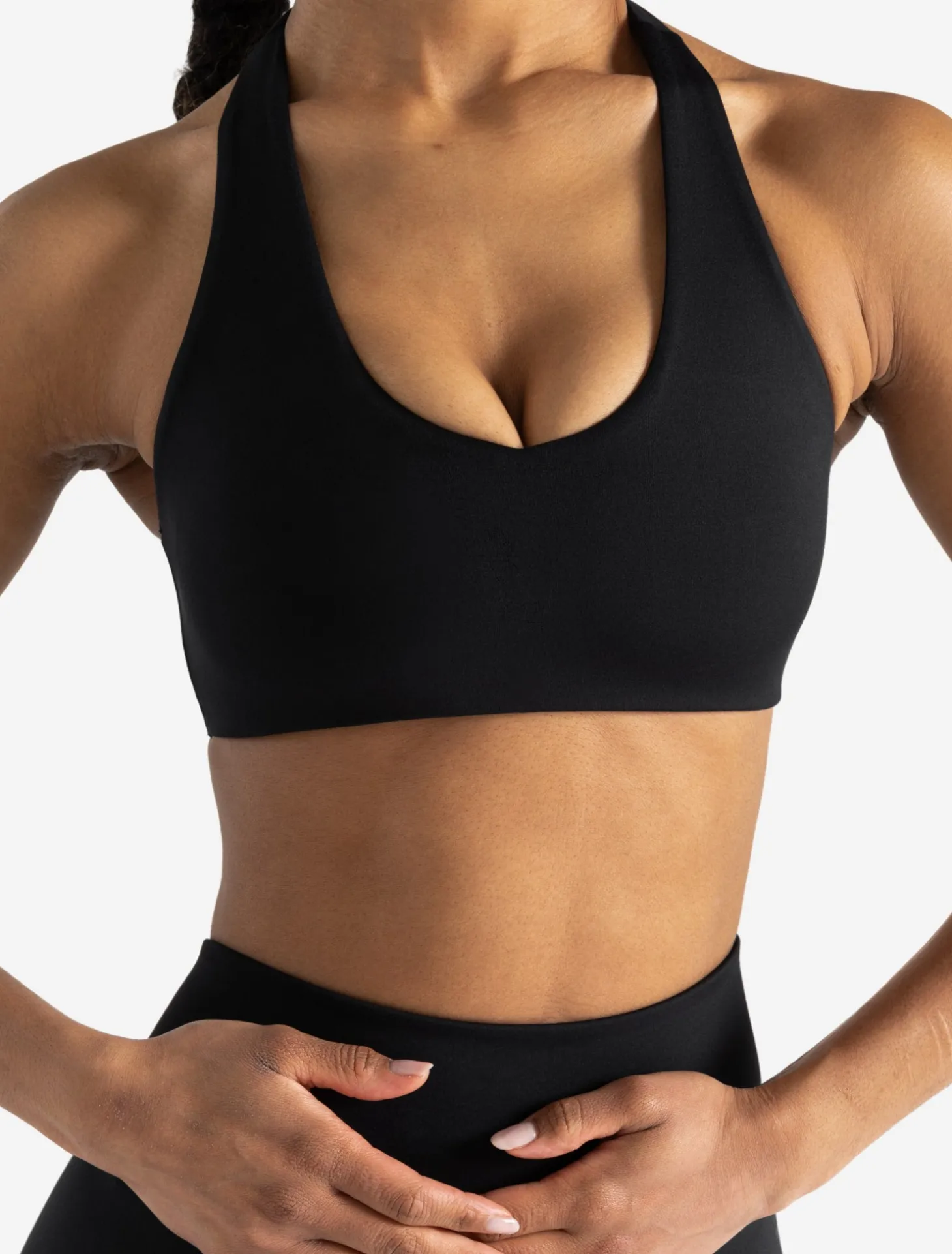 Allure Halter Sports Bra Black