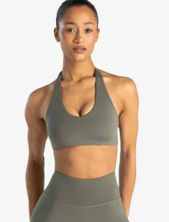 Allure Halter Sports Bra Dusky Sage