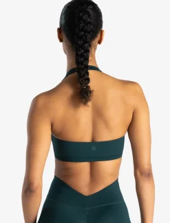 Allure Halter Sports Bra Marine Teal