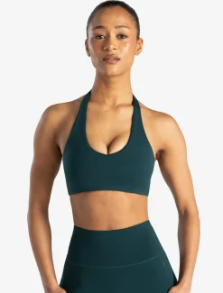 Allure Halter Sports Bra Marine Teal