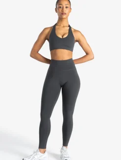 Allure Halter Sports Bra Storm Grey