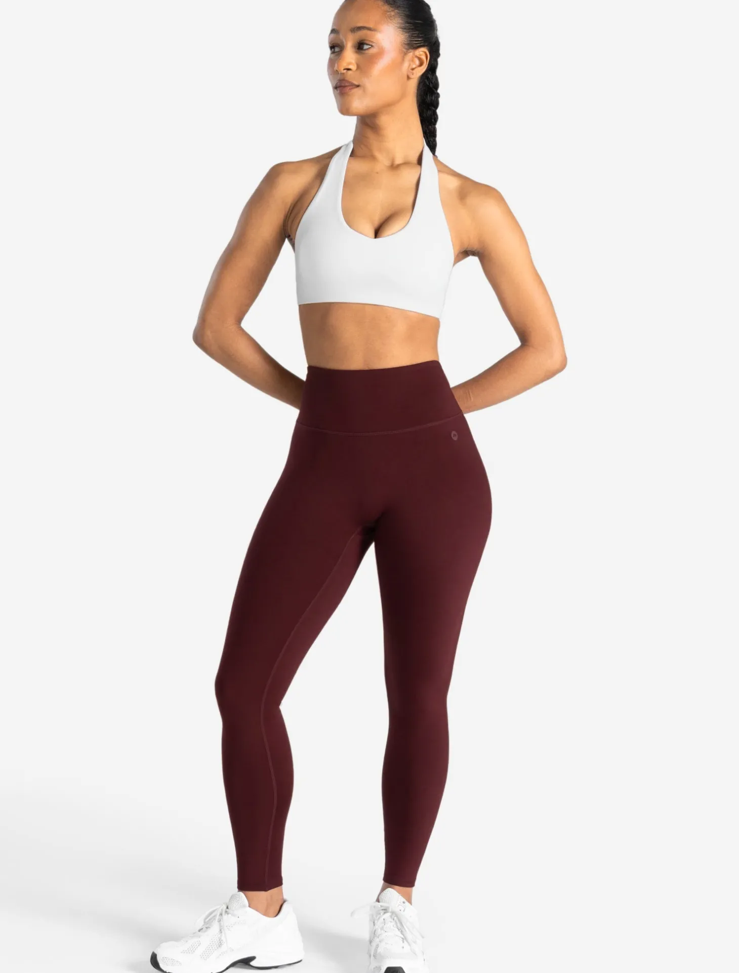 Allure Halter Sports Bra White