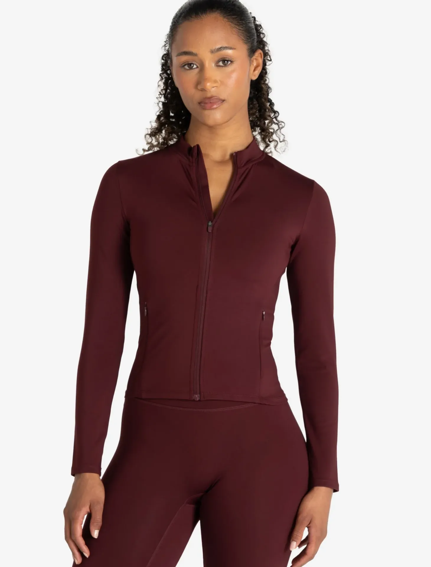 Allure Zip Jacket Dark Burgundy