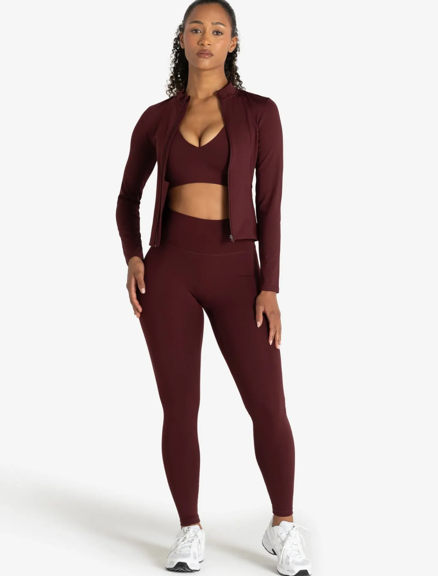 Allure Zip Jacket Dark Burgundy
