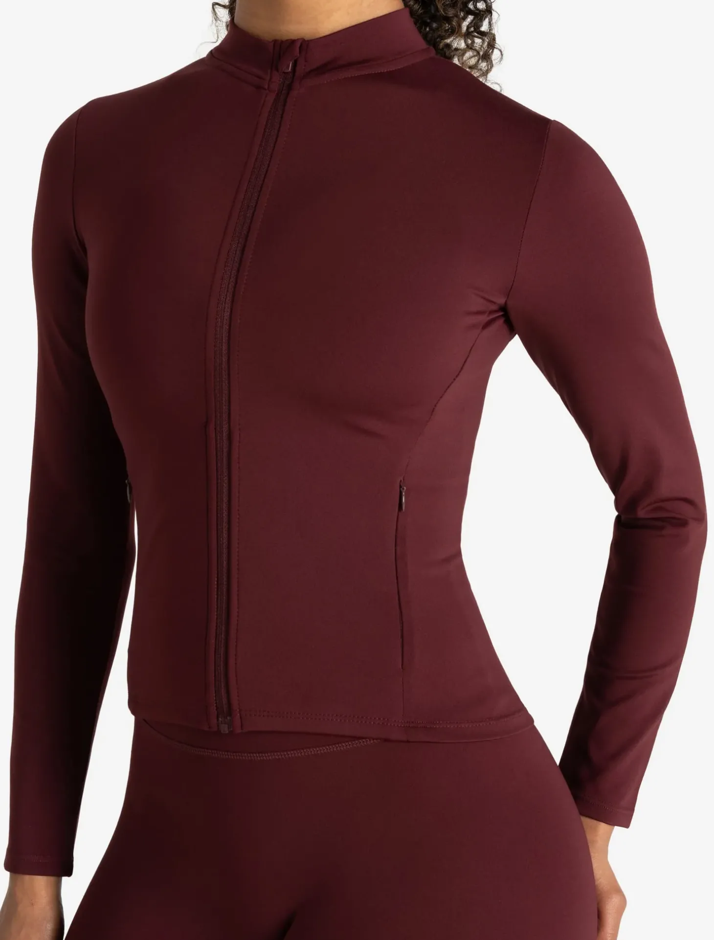 Allure Zip Jacket Dark Burgundy