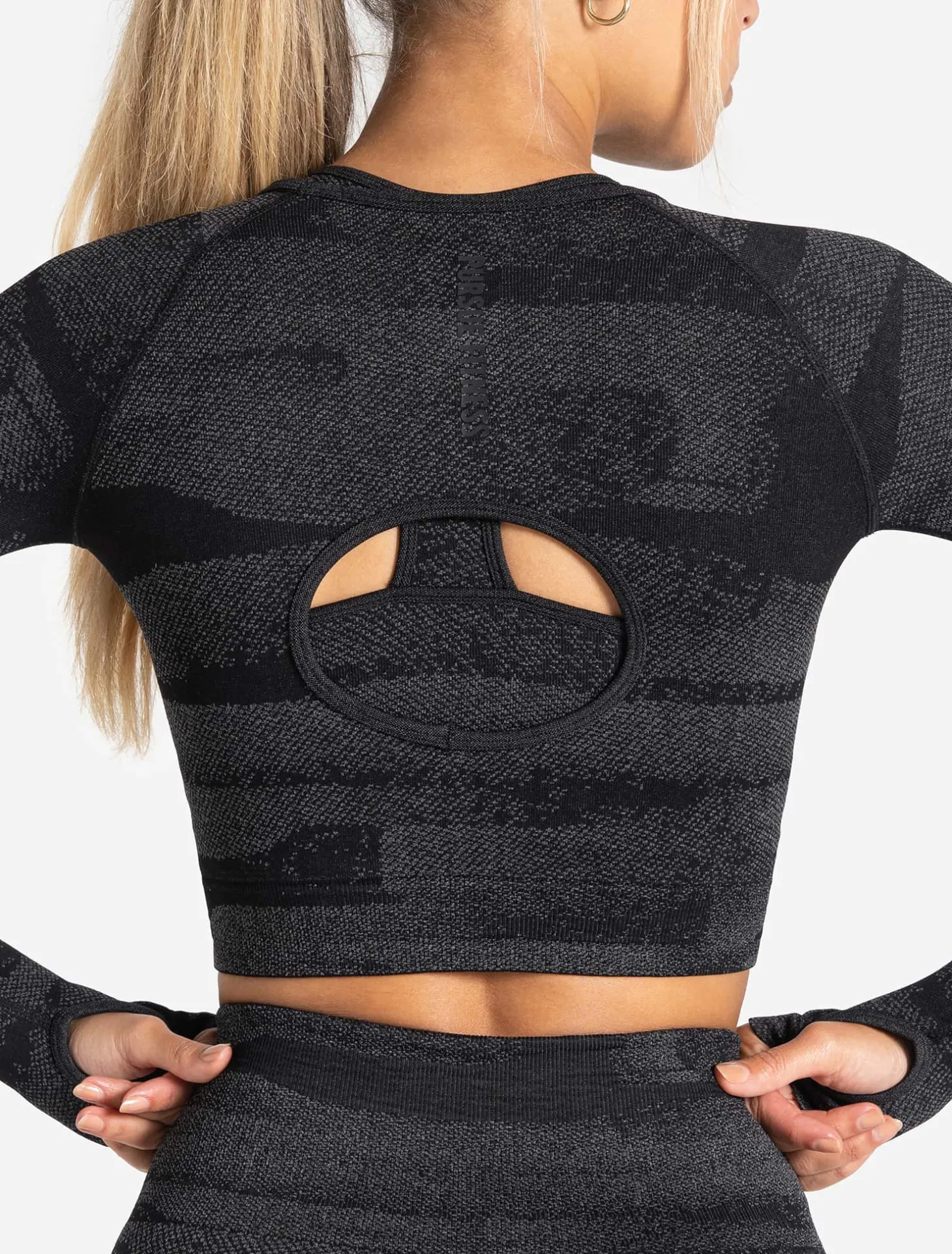 Boost Seamless Long Sleeve Crop Top Black