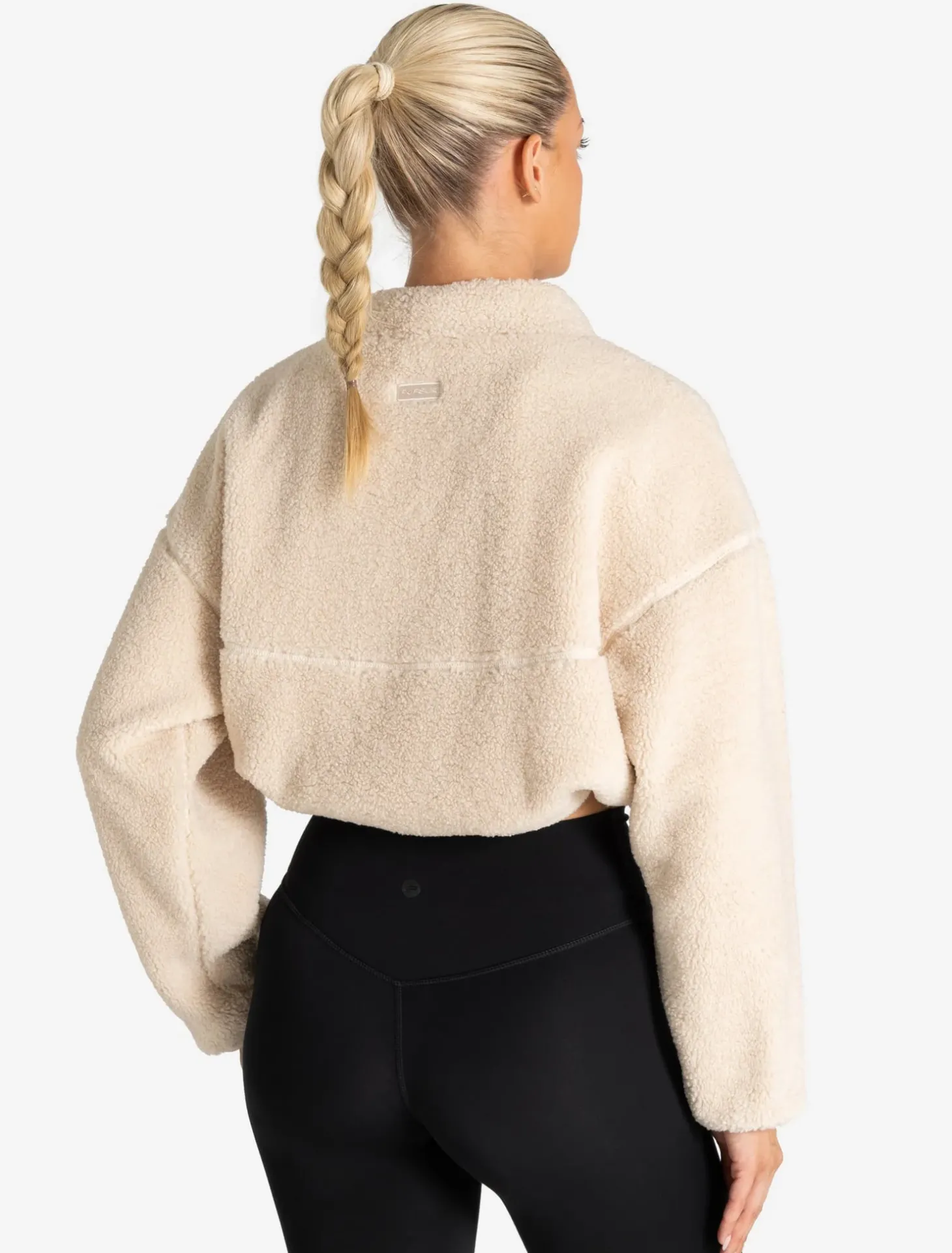 Borg Fleece Crop Jacket Cream