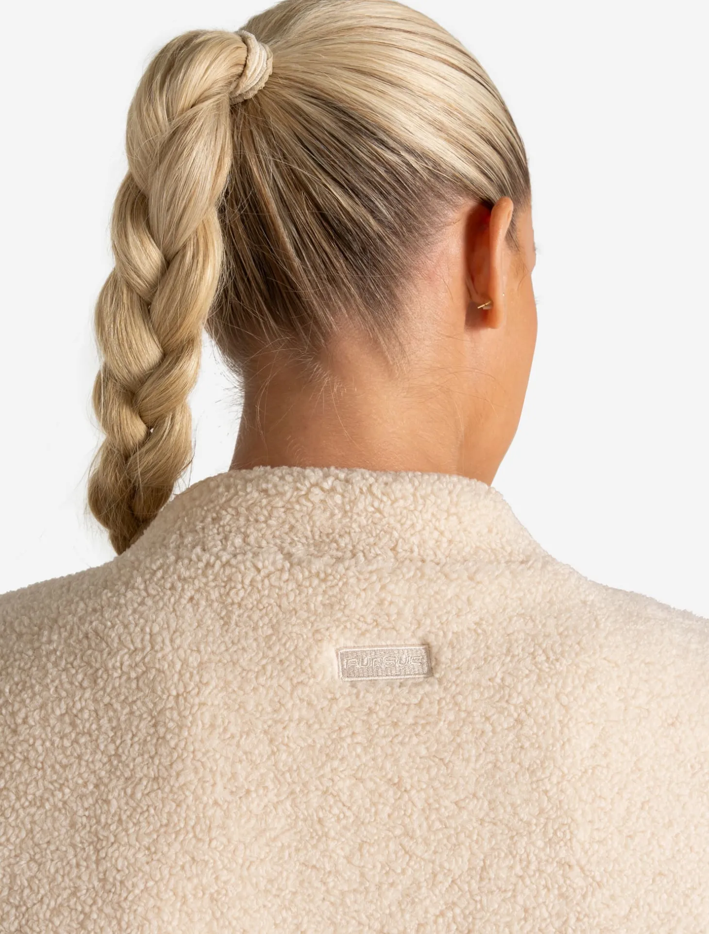 Borg Fleece Crop Jacket Cream