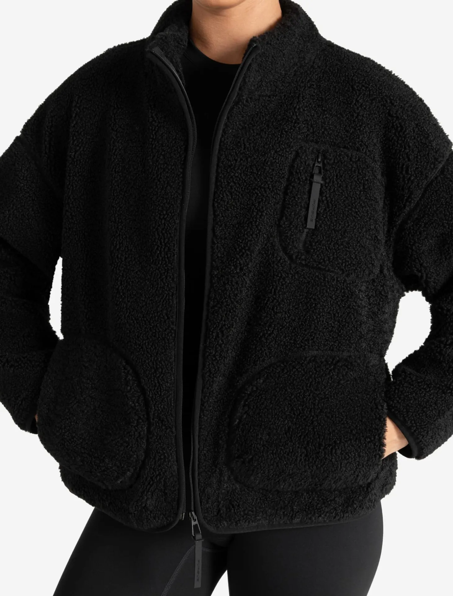 Borg Fleece Jacket Black