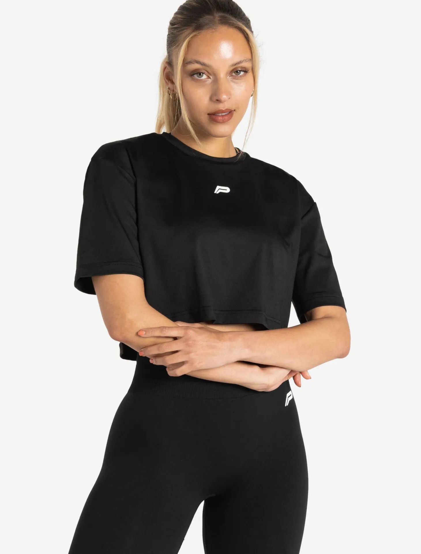 BreathEasy Crop T-Shirt Black