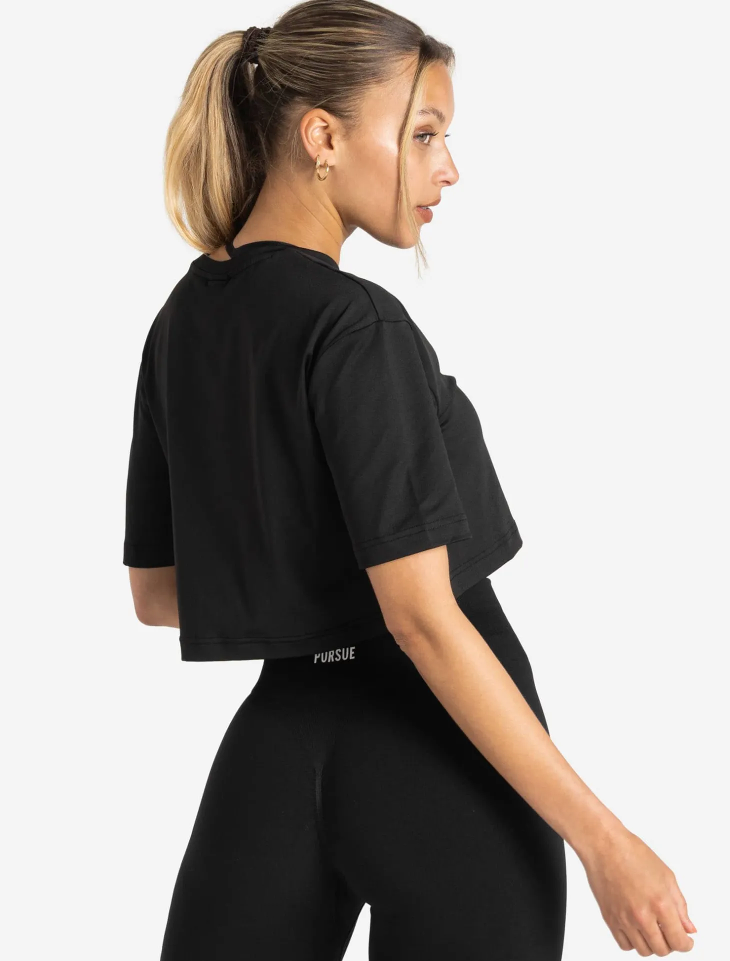 BreathEasy Crop T-Shirt Black