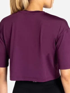 BreathEasy Crop T-Shirt Purple
