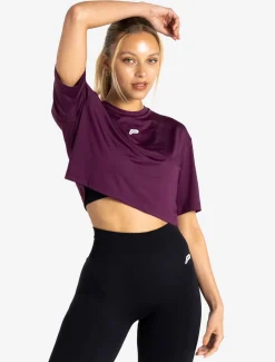 BreathEasy Crop T-Shirt Purple