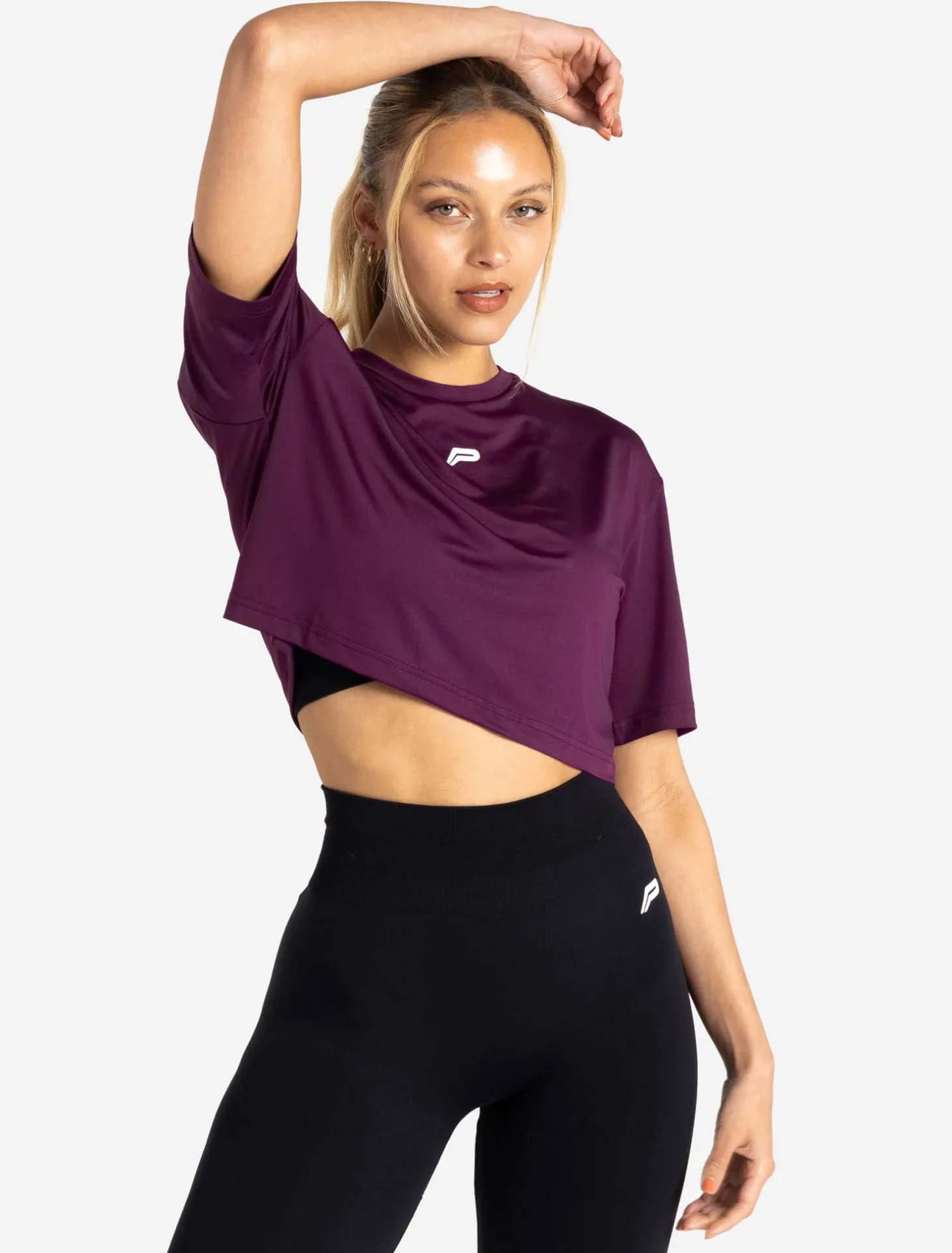 BreathEasy Crop T-Shirt Purple