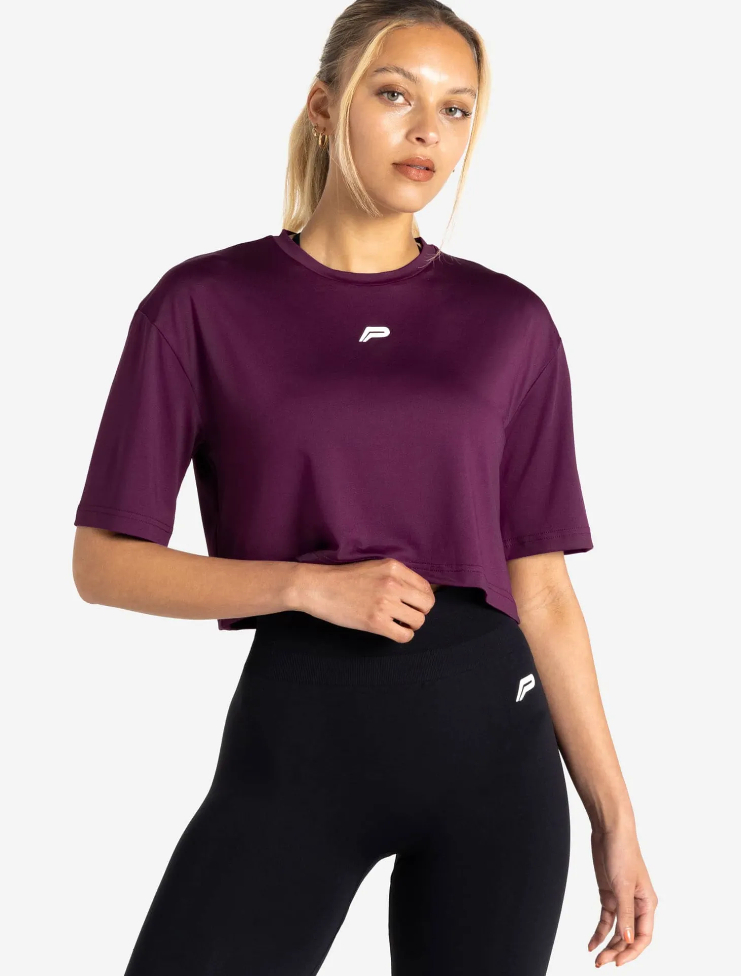 BreathEasy Crop T-Shirt Purple