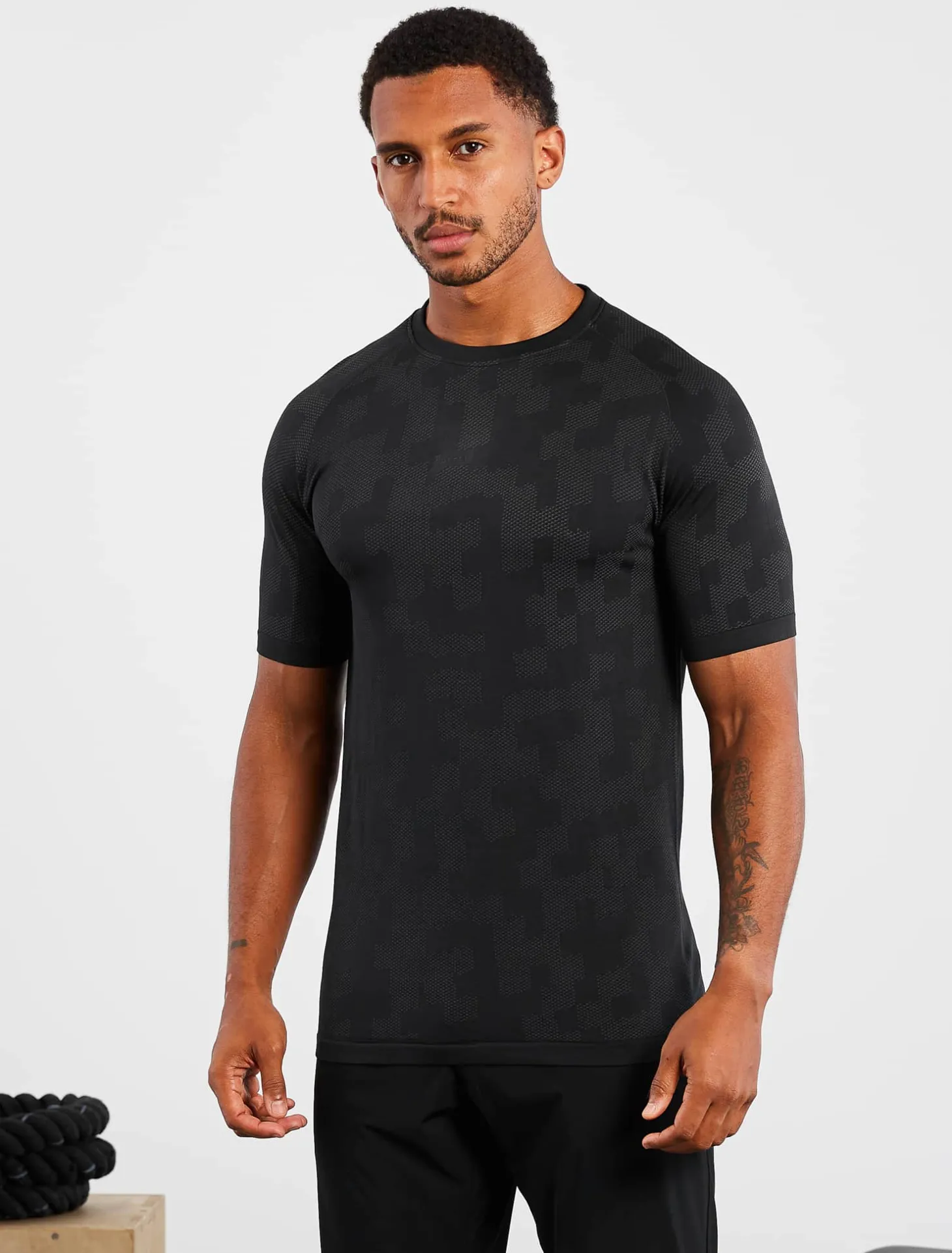 Camo Seamless T-Shirt Black