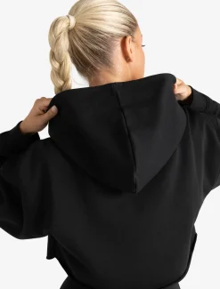 Core Crop Hoodie Black