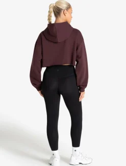 Core Crop Hoodie Cherry