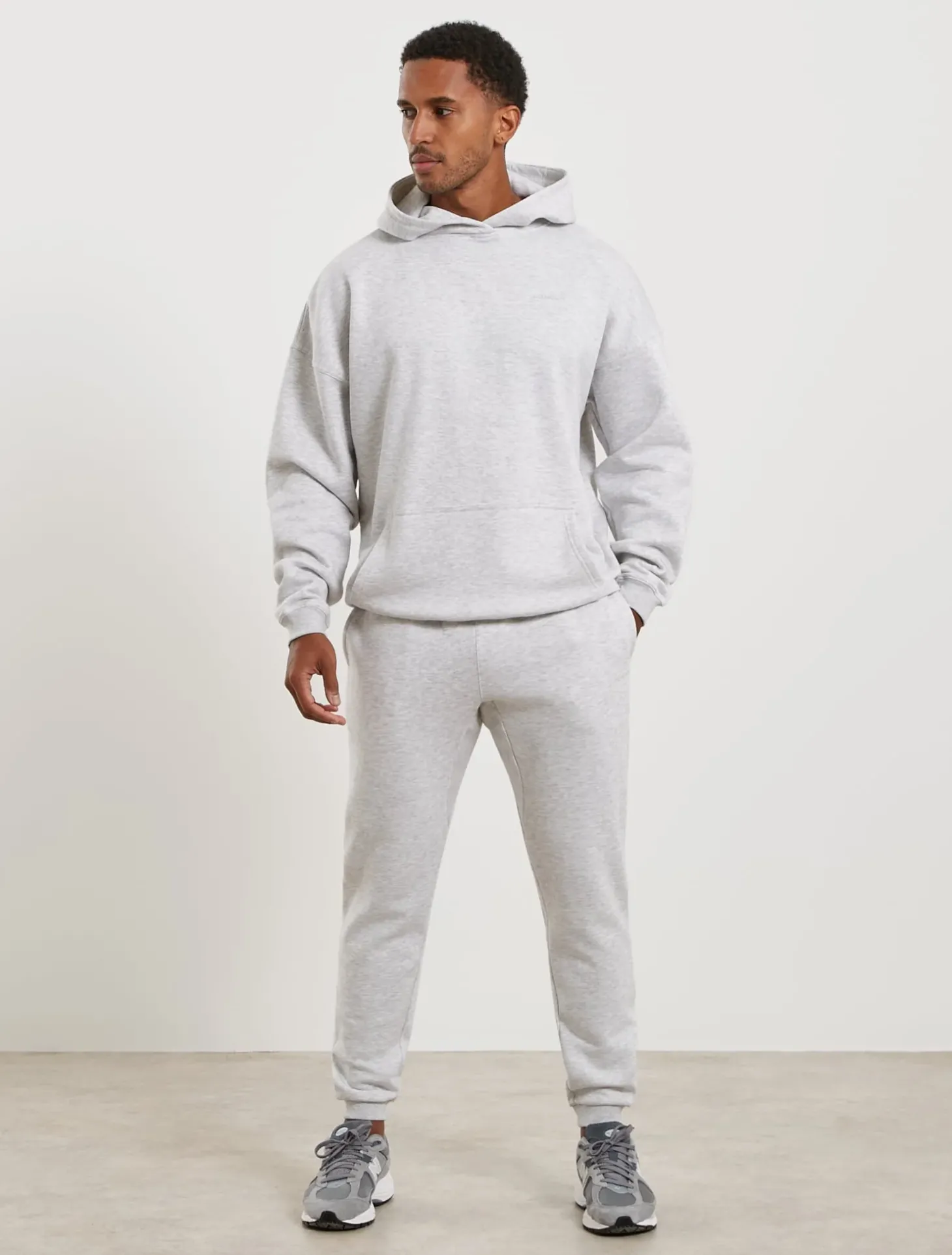 Core Fleece Hoodie Melange Grey