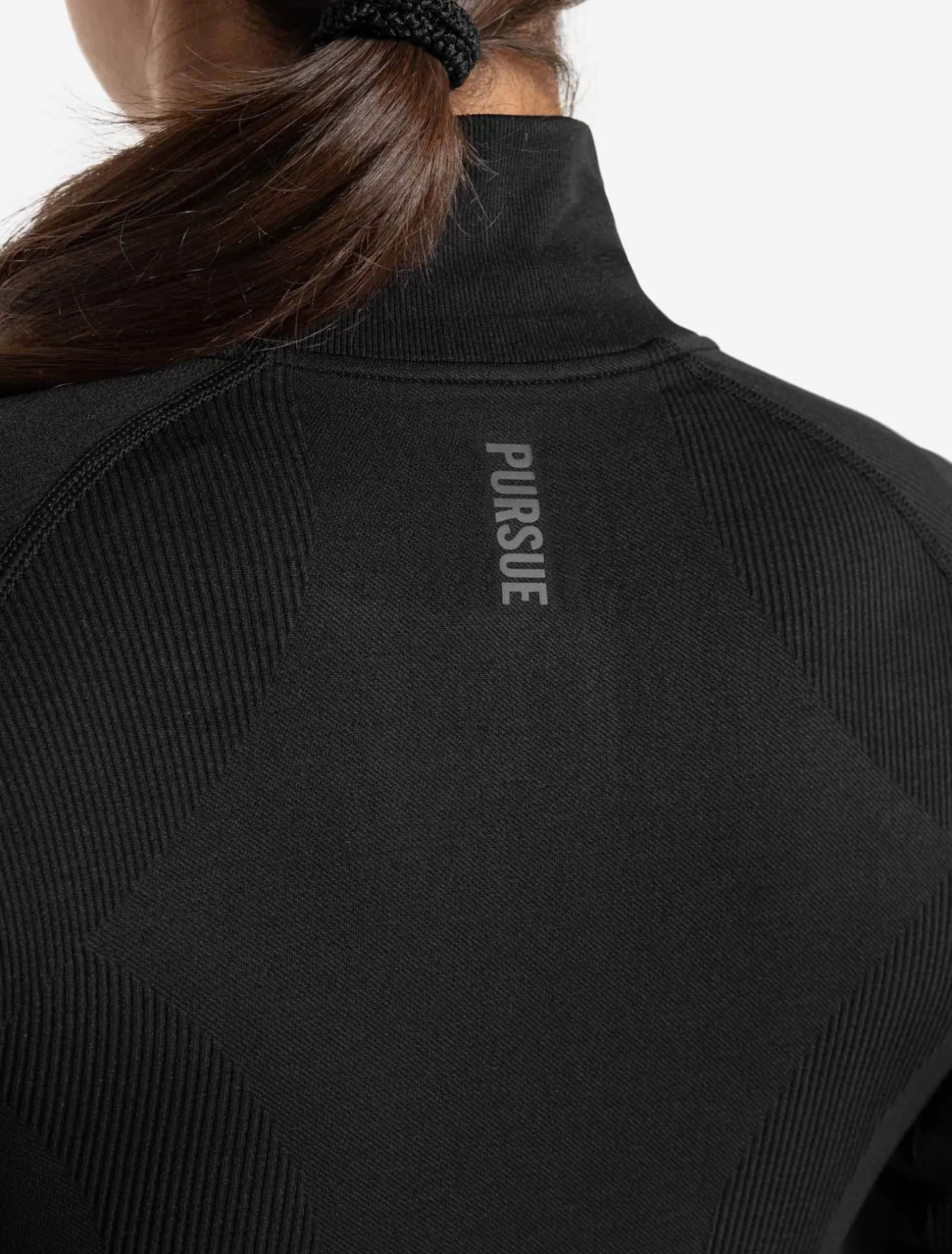 Core Seamless Crop 1/2 Zip Blackout
