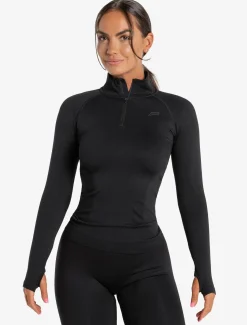 Core Seamless 1/4 Zip Blackout