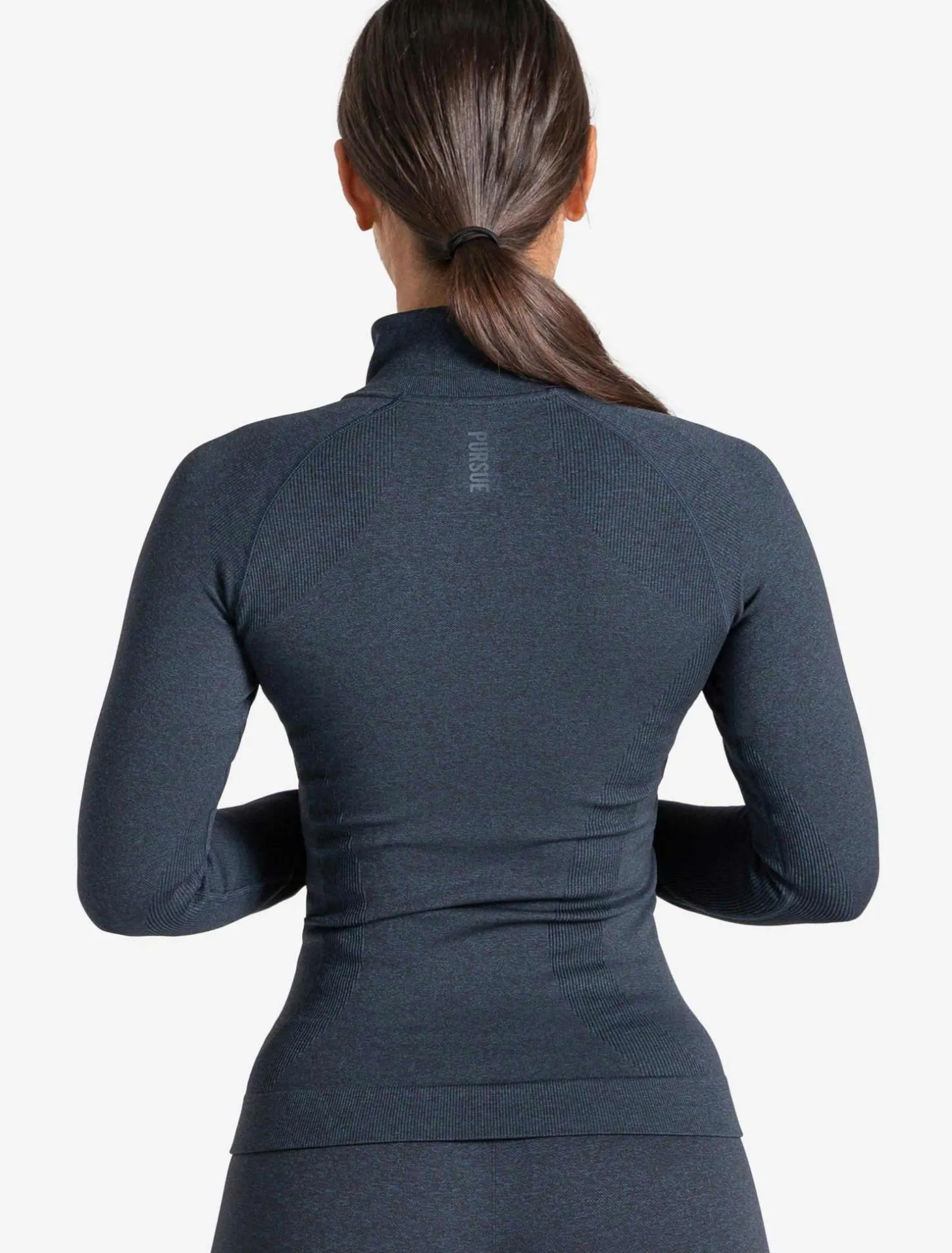 Core Seamless 1/4 Zip Navy Marl
