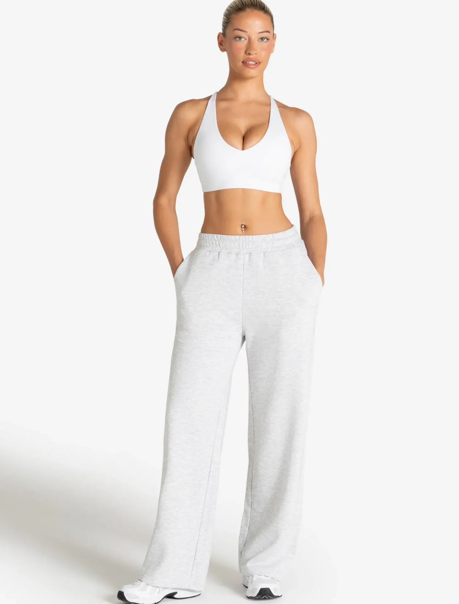 Core Straight Leg Joggers Grey Marl