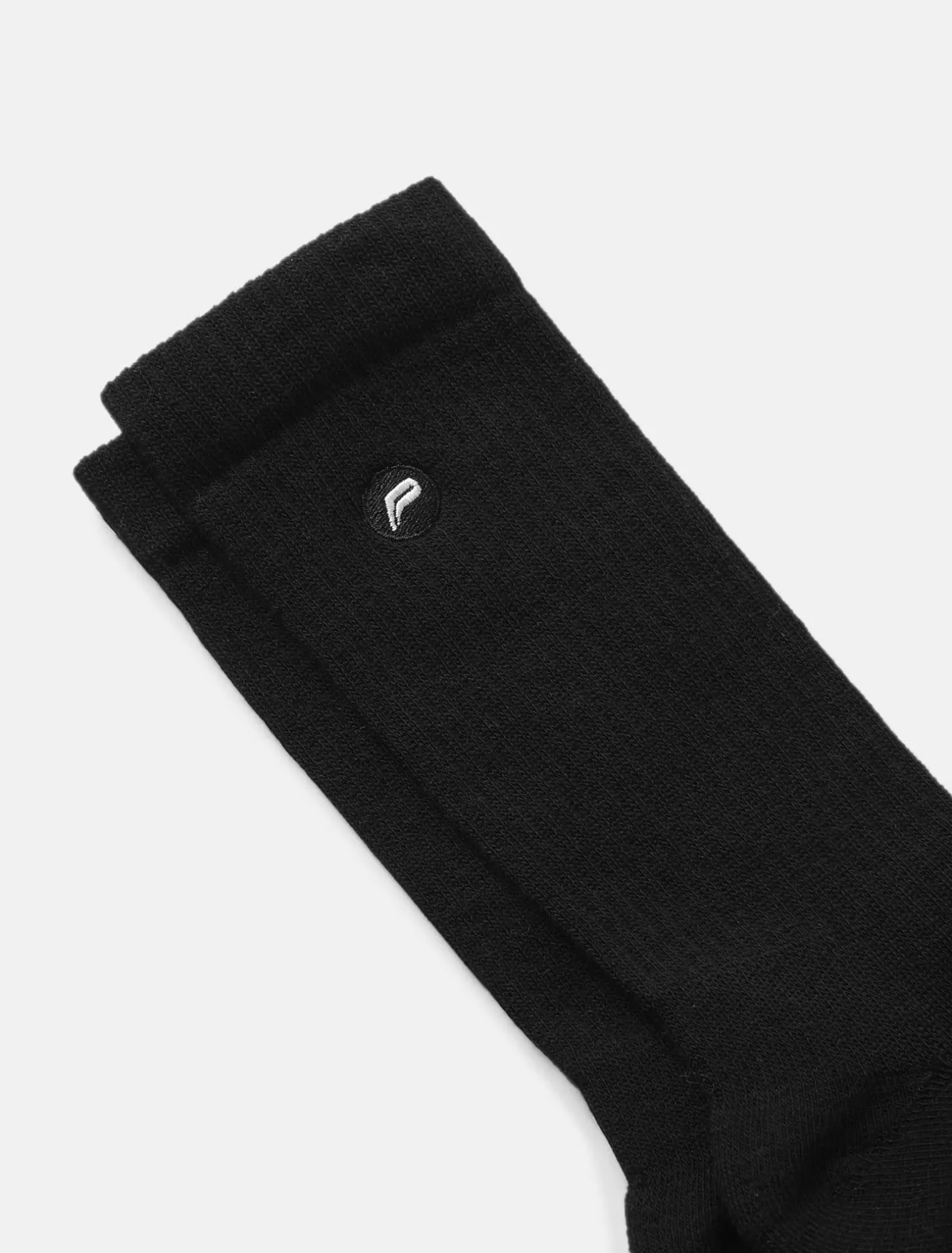 Embroidered Crew Socks Black (Unisex)