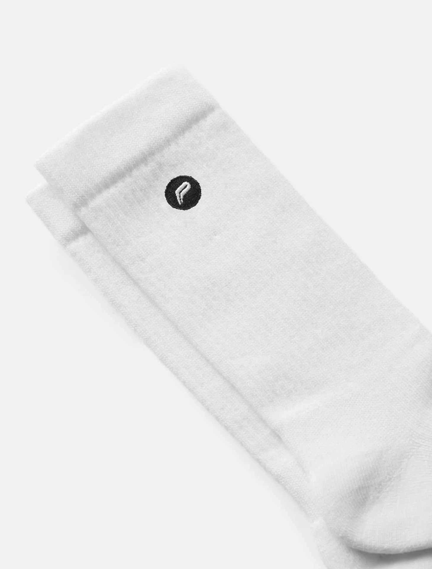 Embroidered Crew Socks White (Unisex)