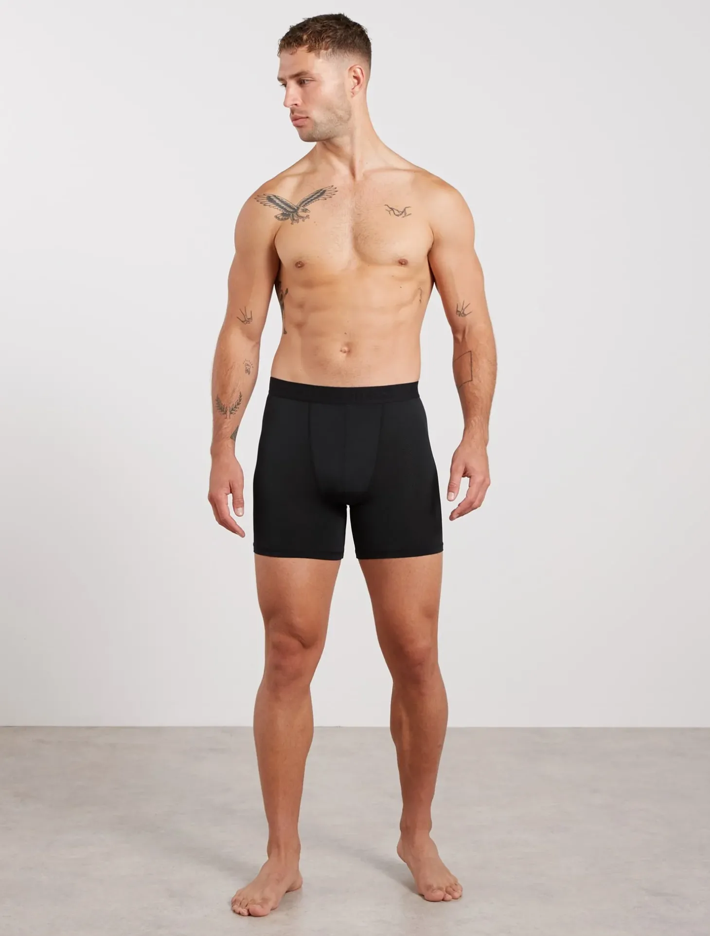 Everyday Boxers Black (Mid Length)