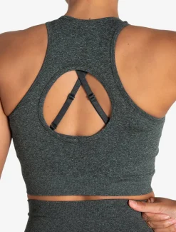 Form Seamless Crop Tank Green Marl