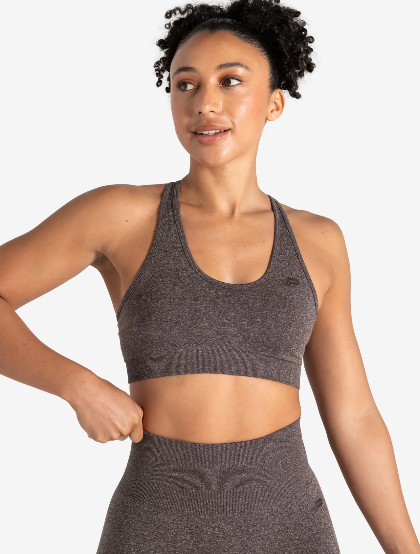 Form Seamless Sports Bra Brown Marl