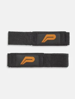 Gel Padded Lifting Straps Black.Orange